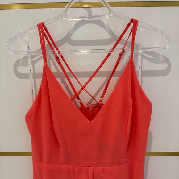 LULU’S coral high low ruffle long maxi dress small - Picture 4 of 11